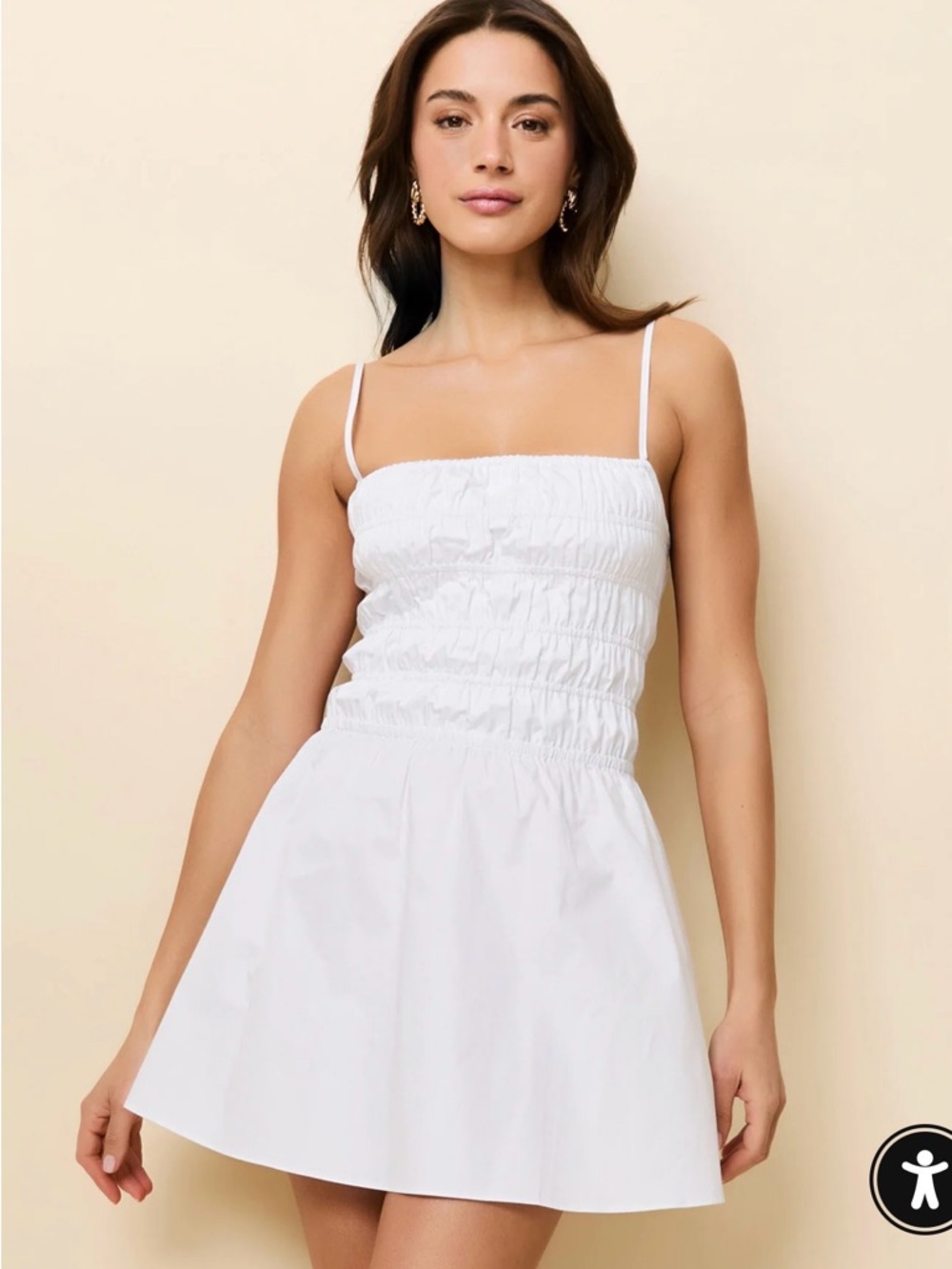 Delta Mini Dress Poplin Optic White